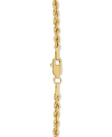 14k Gold Diamond-Cut Rope Chain 18" Necklace (2-1/2mm)