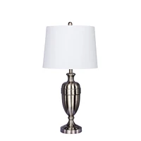 Fangio Lighting's 1590BS 29.25" Brushed Steel Decorative Urn Table Lamp