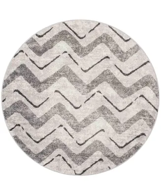 Safavieh Adirondack 121 Silver and Charcoal 6' x 6' Round Area Rug