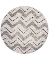 Safavieh Adirondack 121 Silver and Charcoal 6' x 6' Round Area Rug