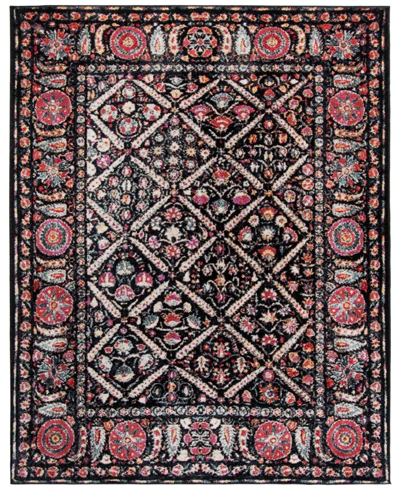 Safavieh Adirondack 203 Black and Fuchsia 8' x 10' Area Rug