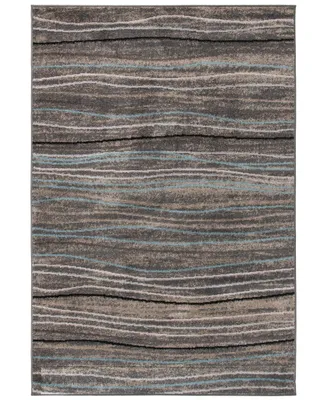 Safavieh Amsterdam Silver and Beige 5'1" x 7'6" Outdoor Area Rug