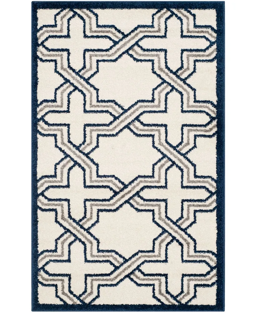 Safavieh Amherst AMT413 Ivory and Navy 2'6" x 4' Area Rug