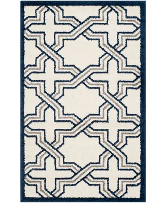 Safavieh Amherst AMT413 Ivory and Navy 2'6" x 4' Area Rug