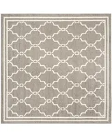 Safavieh Amherst AMT414 Dark Gray and Beige 7' x 7' Square Area Rug