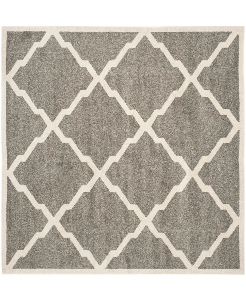 Safavieh Amherst AMT421 Dark Gray and Beige 7' x 7' Square Area Rug