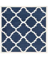 Safavieh Amherst AMT423 Navy and Beige 7' x 7' Square Area Rug