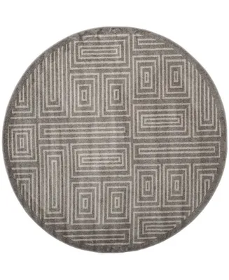 Safavieh Amherst AMT430 Gray and Ivory 7' x 7' Round Area Rug