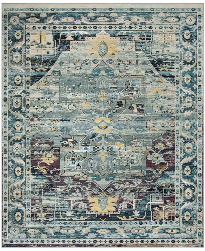 Safavieh Crystal CRS503 Teal and Purple 8' x 10' Area Rug