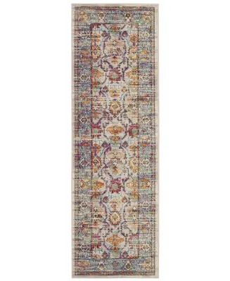 Safavieh Crystal CRS518 Cream and Teal 2'2" x 7' Runner Area Rug