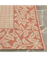 Safavieh Courtyard CY0727 Natural and Terra 2'3" x 6'7" Runner Outdoor Area Rug