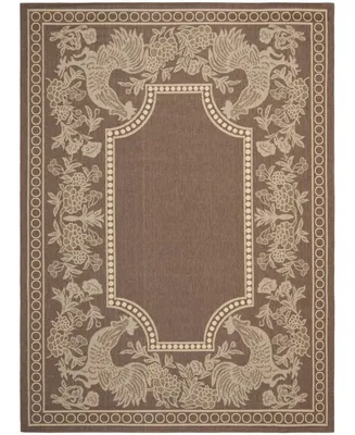 Safavieh Courtyard CY3305 Chocolate and Natural 8' x 11' Sisal Weave Outdoor Area Rug