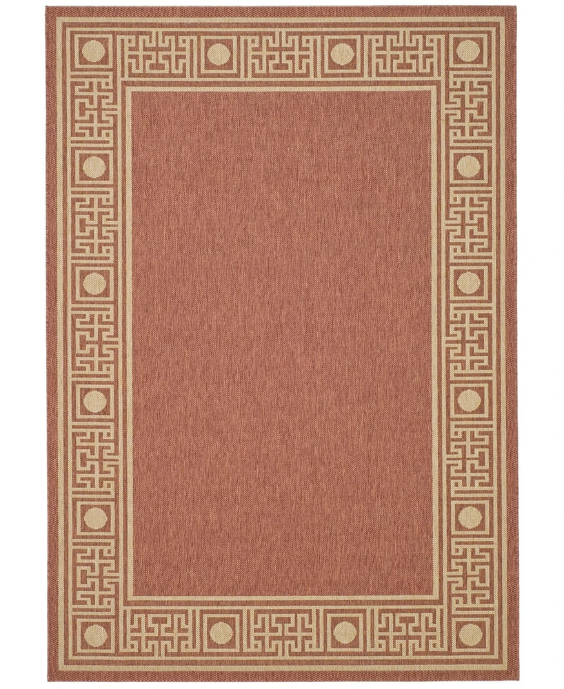 Safavieh Courtyard CY5143 Rust and Sand 5'3" x 7'7" Outdoor Area Rug