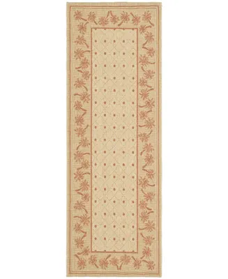 Safavieh Courtyard CY5148 Ivory and Rust 2'3" x 6'7" Sisal Weave Runner Outdoor Area Rug