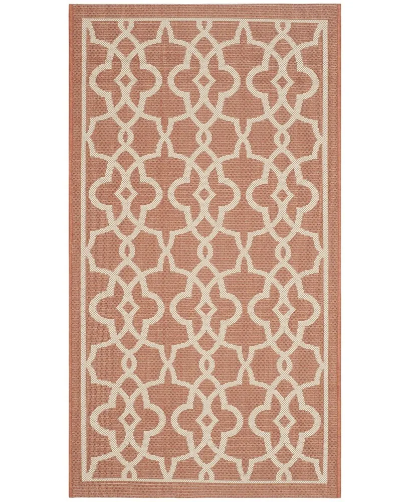 Safavieh Courtyard CY6071 Terracotta and Beige 2'7" x 5' Sisal Weave Outdoor Area Rug