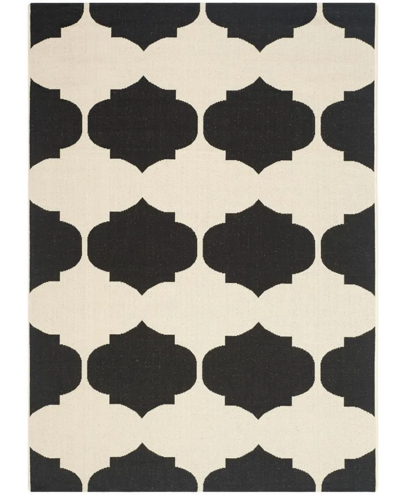 Safavieh Courtyard CY6162 Beige and Black 5'3" x 7'7" Sisal Weave Outdoor Area Rug