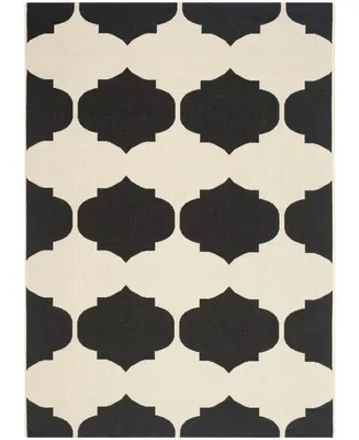 Safavieh Courtyard CY6162 Beige and Black 5'3" x 7'7" Sisal Weave Outdoor Area Rug