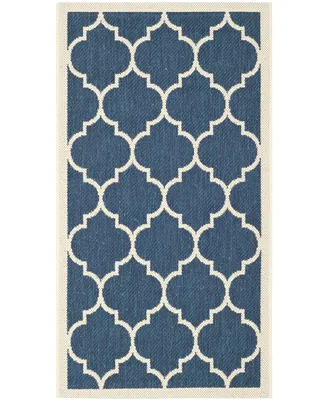 Safavieh Courtyard CY6914 Navy and Beige 2' x 3'7" Sisal Weave Outdoor Area Rug