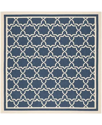 Safavieh Courtyard CY6916 Navy and Beige 6'7" x 6'7" Sisal Weave Square Outdoor Area Rug