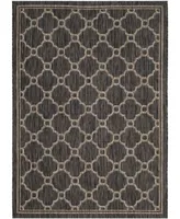 Safavieh Courtyard CY8471 Natural and Black 4' x 5'7" Outdoor Area Rug