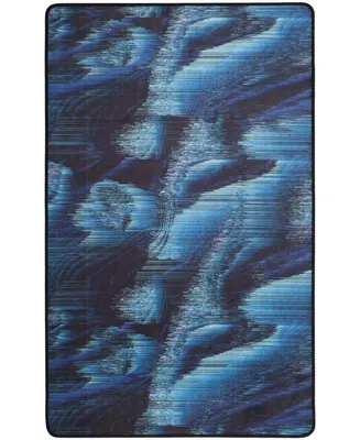 Safavieh Daytona DAY120 Black and Turquoise 3' x 5' Area Rug