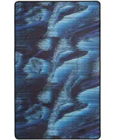 Safavieh Daytona DAY120 Black and Turquoise 3' x 5' Area Rug