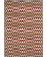 Safavieh Hampton HAM518 Dark Gray and Rust 5'1" x 7'7" Outdoor Area Rug