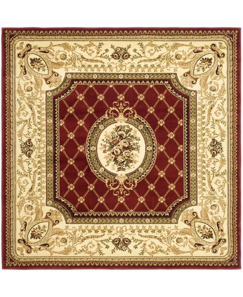 Safavieh Lyndhurst LNH223 Red and Ivory 6' x 6' Square Area Rug