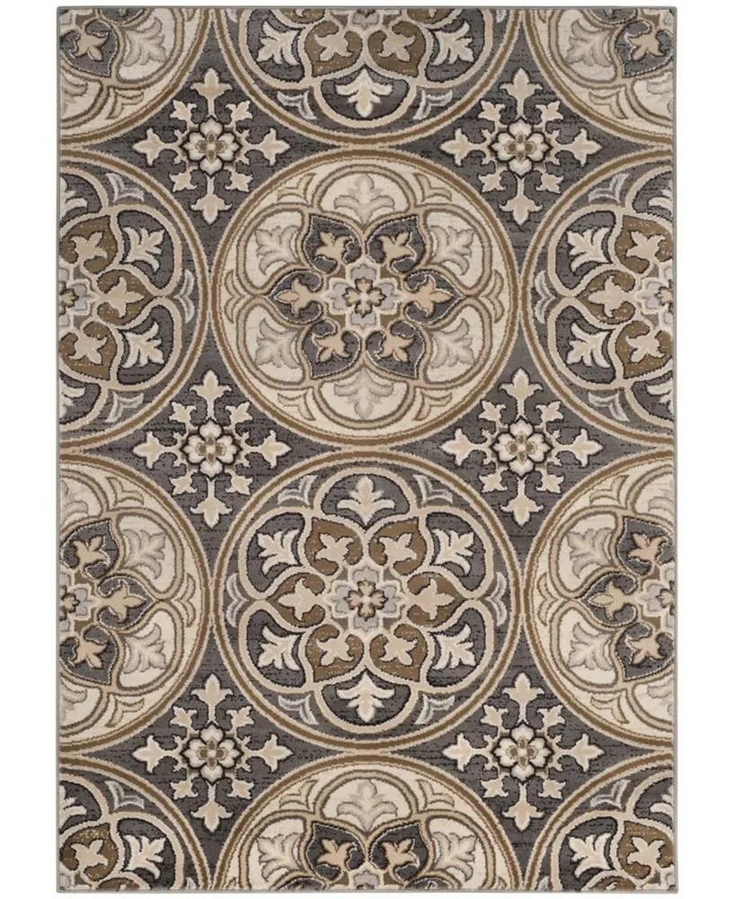 Safavieh Lyndhurst LNH341 Light Gray and Beige 5'3" x 7'6" Area Rug