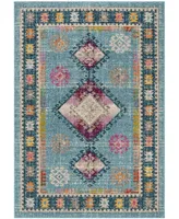 Safavieh Madison MAD305 Light Blue and Fuchsia 5'3" x 7'6" Area Rug