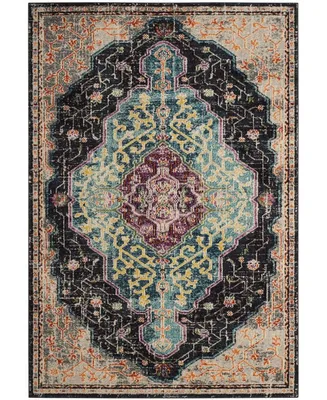 Safavieh Monaco MNC249 Black and Blue 5'1" x 7'7" Area Rug