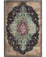 Safavieh Monaco MNC249 Black and Blue 5'1" x 7'7" Area Rug