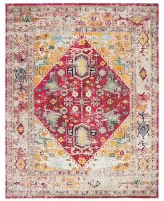 Safavieh Monaco MNC256 Fuchsia and Light Gray 8' x 10' Area Rug