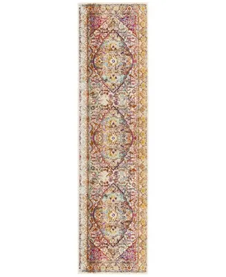 Safavieh Baldwin BDN189 Ivory and Fuchsia 2'2" x 8' Runner Area Rug