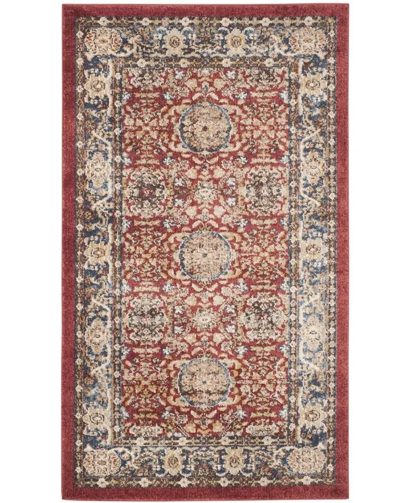 Safavieh Bijar BIJ632 Red and Royal 3' x 5' Area Rug