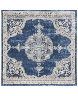 Safavieh Brentwood BNT867 Navy and Light Gray 6'7" x 6'7" Square Area Rug