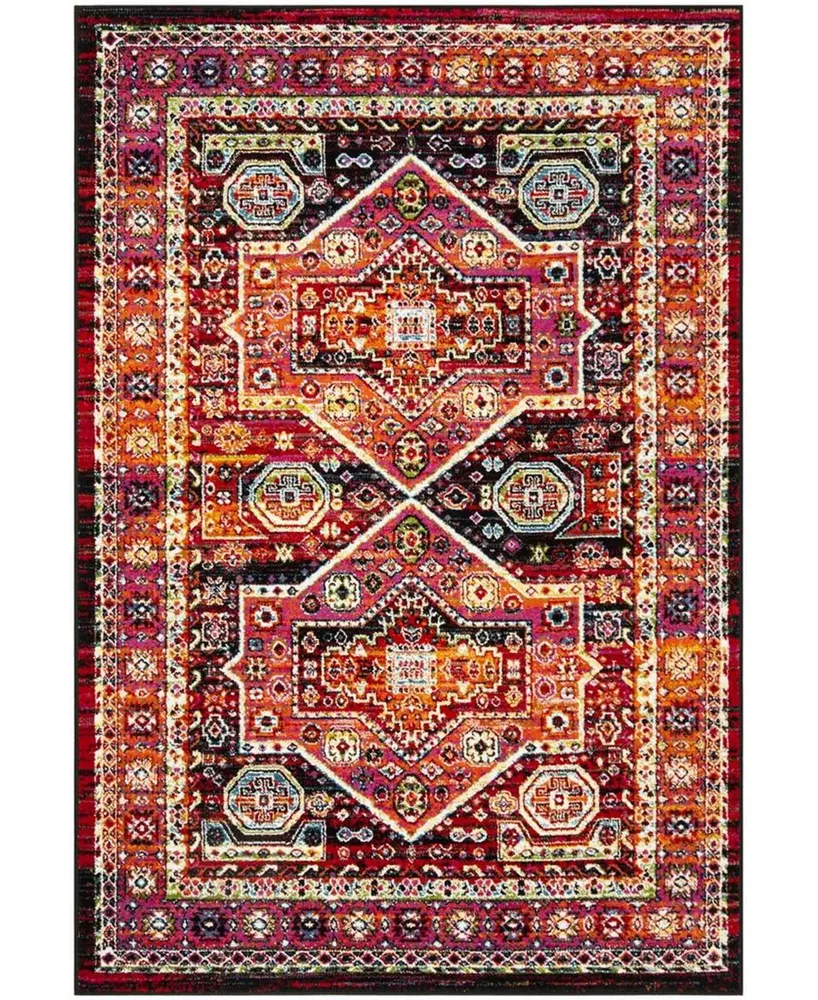 Safavieh Cherokee Black and Orange 5'1" x 7'6" Area Rug