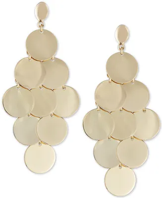 Multi-Disc Dangle Drop Earrings in 14k Gold-Plated Sterling Silver