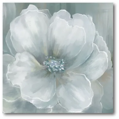 Courtside Market Grey Flower Ii Gallery-Wrapped Canvas Wall Art - 30" x 30"