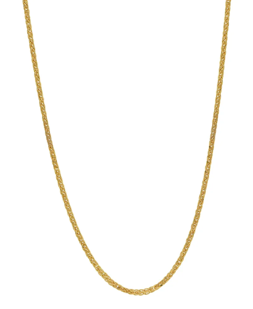 Wheat Link 20" Chain Necklace (1.3mm) in 18k Gold