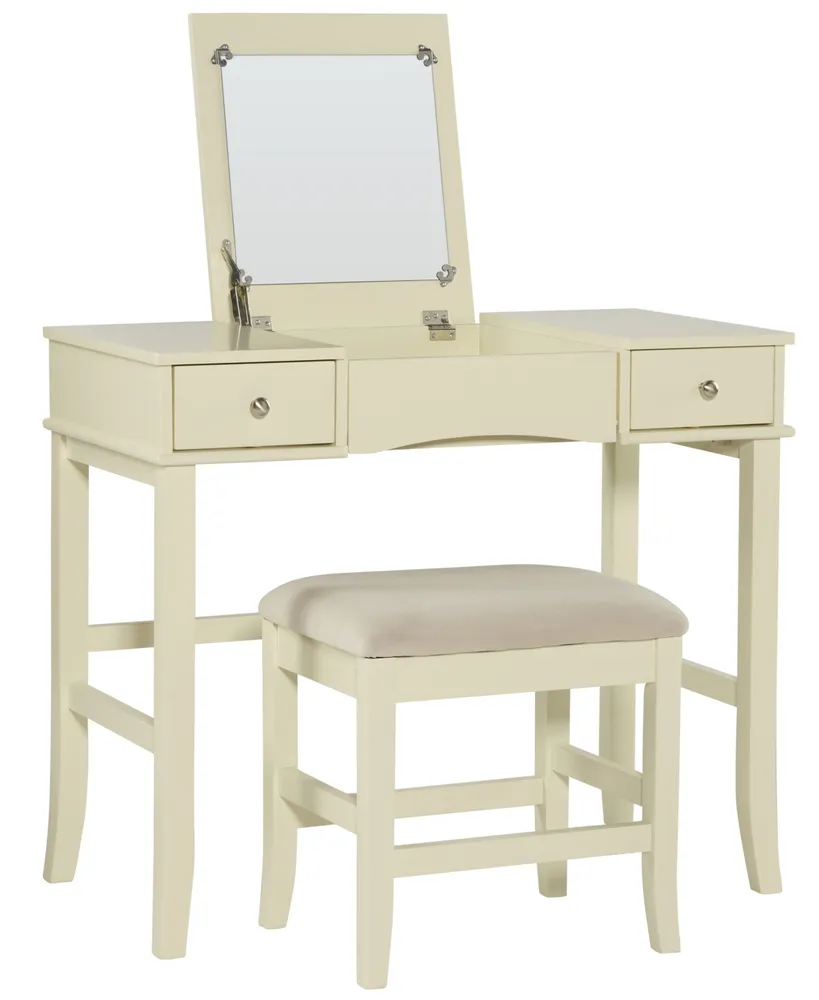 Jackson Vanity Set with Bench and Flip Up Mirror