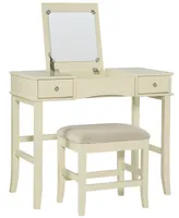 Jackson Vanity Set with Bench and Flip Up Mirror