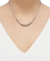 Arabella Cubic Zirconia 16" Collar Necklace in Sterling Silver