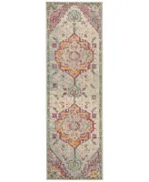 Safavieh Crystal CRS501 Light Blue and Fuchsia 2'2" x 9' Runner Area Rug