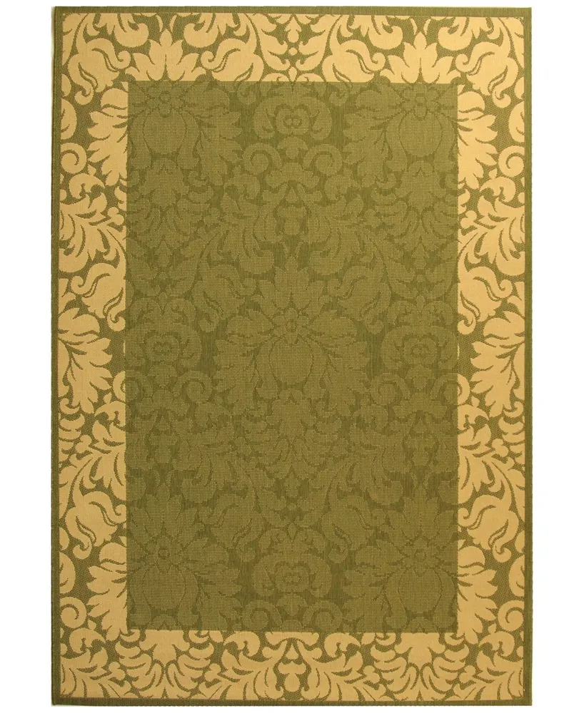 Safavieh Courtyard CY2727 Olive and Natural 6'7" x 6'7" Square Outdoor Area Rug