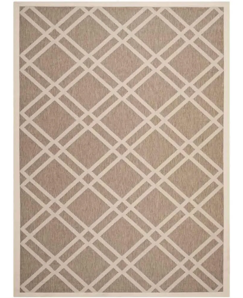 Safavieh Courtyard CY6923 Brown and Bone 9' x 12' Sisal Weave Outdoor Area Rug