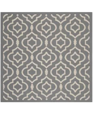 Safavieh Courtyard CY6926 Anthracite and Beige 7'10" x 7'10" Sisal Weave Square Outdoor Area Rug