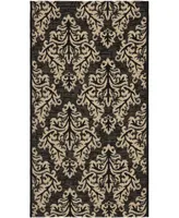 Safavieh Courtyard CY6930 Black and Creme 2'7" x 5' Outdoor Area Rug