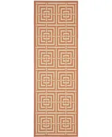 Safavieh Courtyard CY6937 Terracotta and Cream 2'3" x 10' Runner Outdoor Area Rug