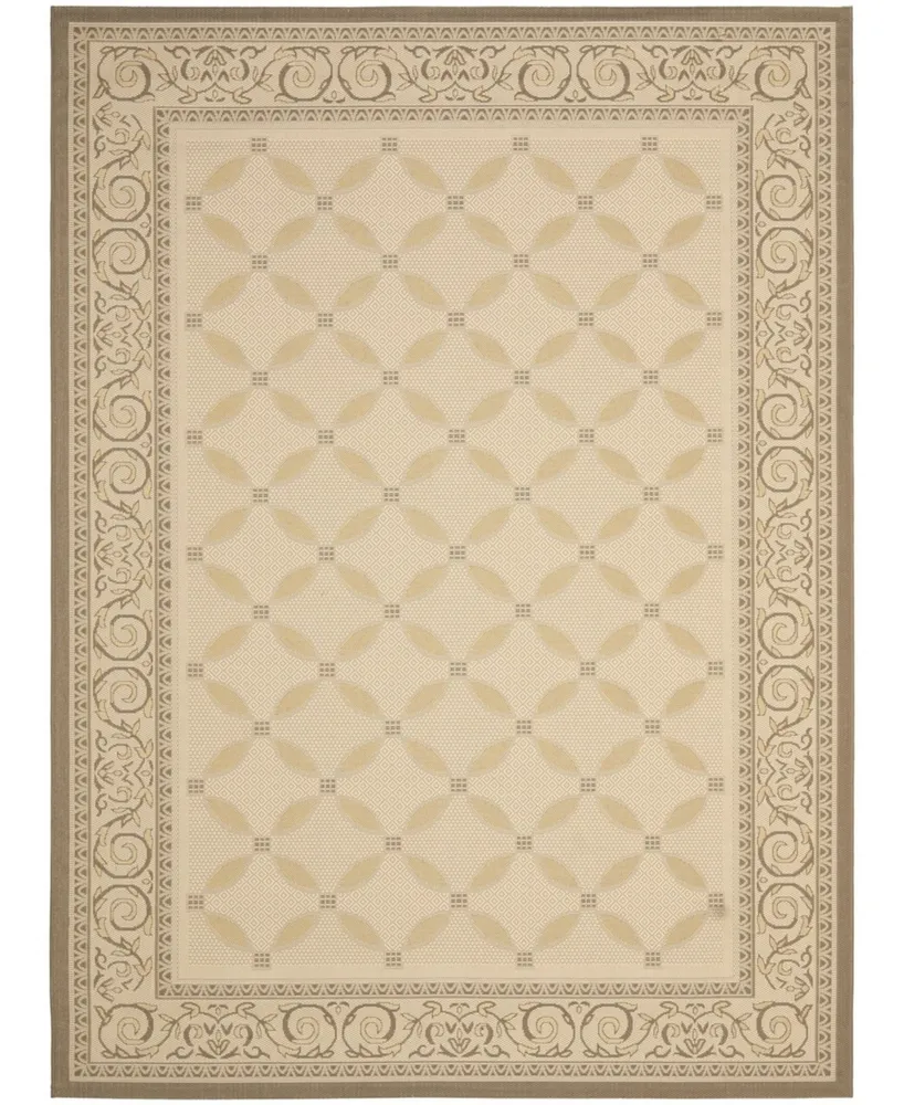 Safavieh Courtyard CY7107 Beige and Dark Beige 9' x 12' Outdoor Area Rug